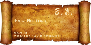 Bora Melinda névjegykártya